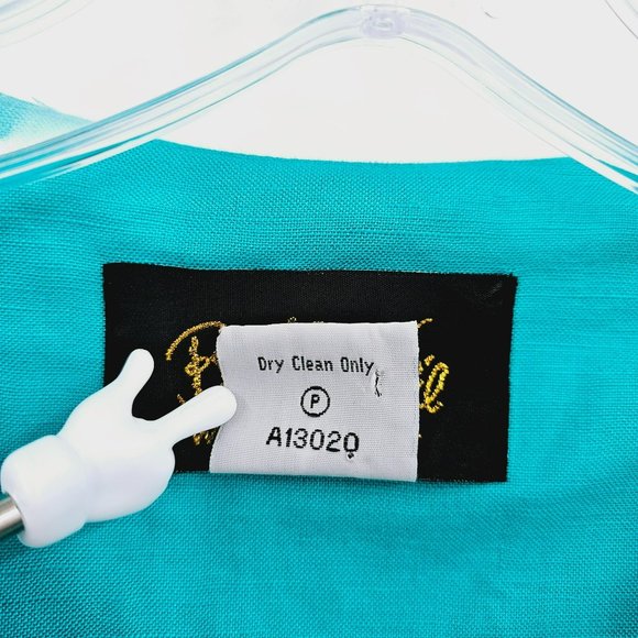 Bob Mackie Wearable Art Tunic Top Jacket L Colorful Embroidered Boho Button Up - Picture 9 of 12